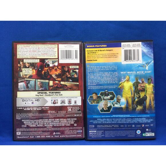 DVD lot of 2 Gaurdians of the Galaxy and Deadpool - Picture 2 of 6